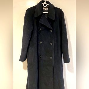 GIORGIO ARMANI LE COLLECIONI WOOL WINTER DOUBLE BREASTED LONG COAT W/BACK SLIT
